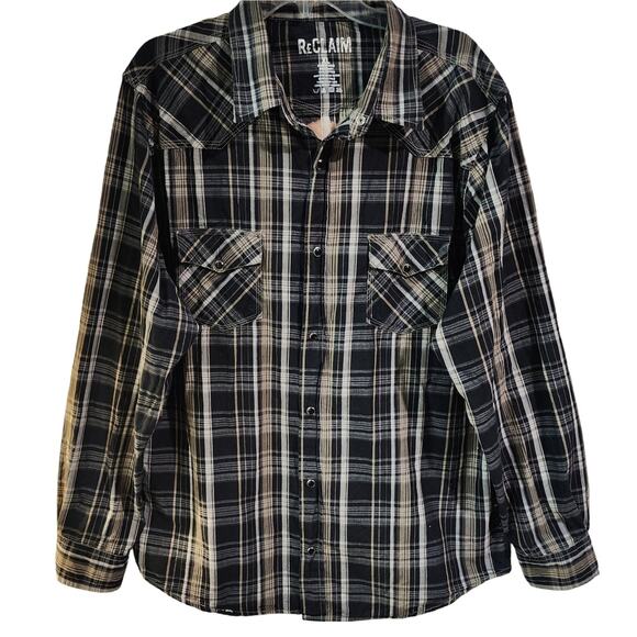 SOLD! But God Custom Upcycled Plaid Flannel Shirt, XL/2X - Picture 4 of 5